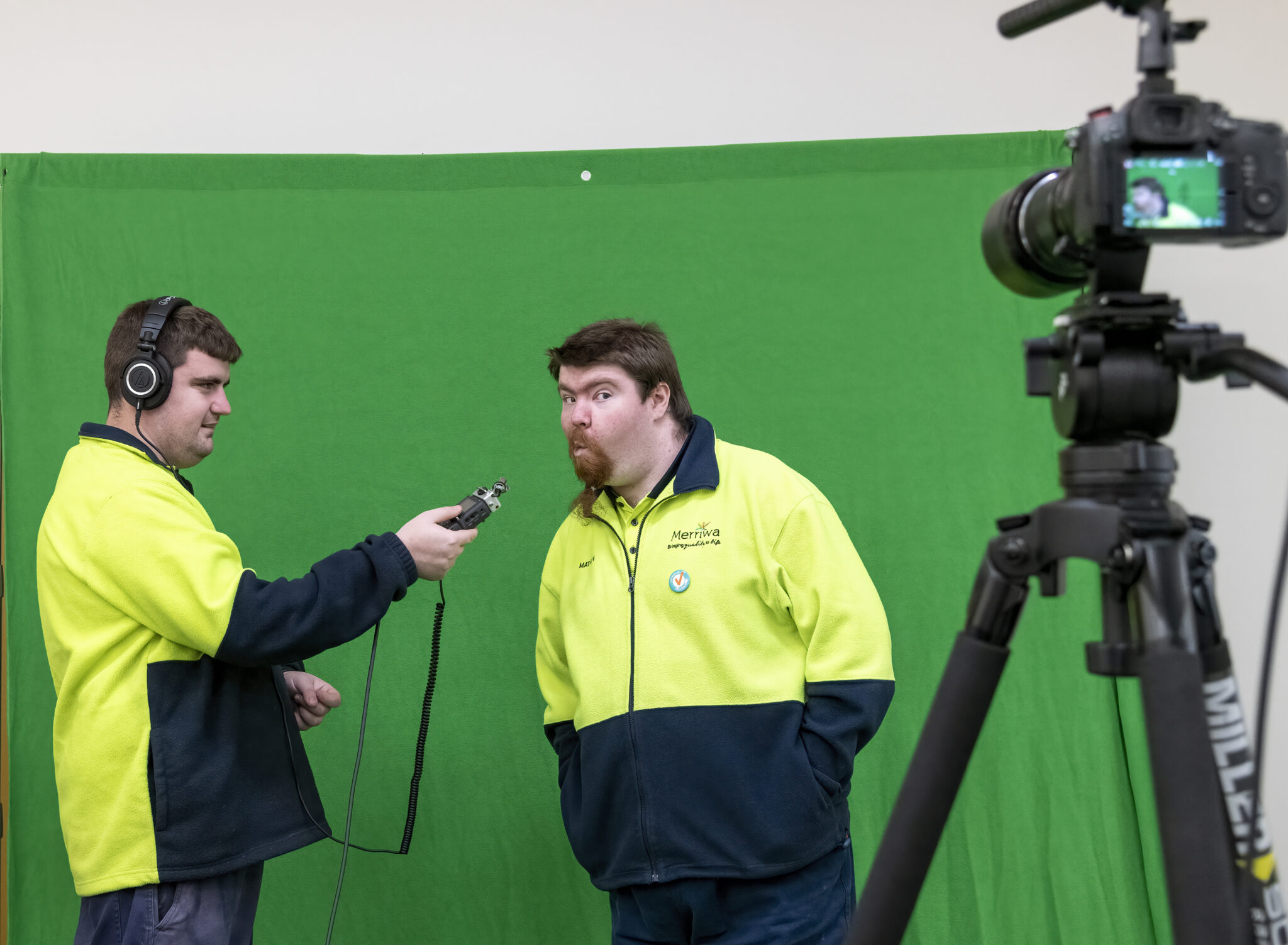 Recording a video to create safety videos for Merriwa